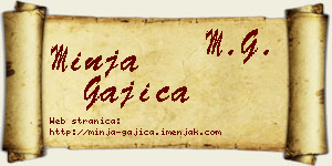 Minja Gajica vizit kartica